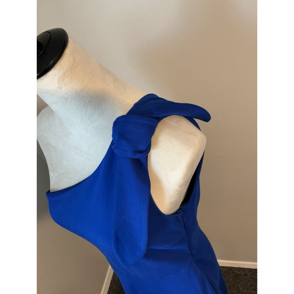 Banana Republic Radiant One Shoulder Dress Royal Pockets Blue Sz 6‎ - Picture 7 of 16